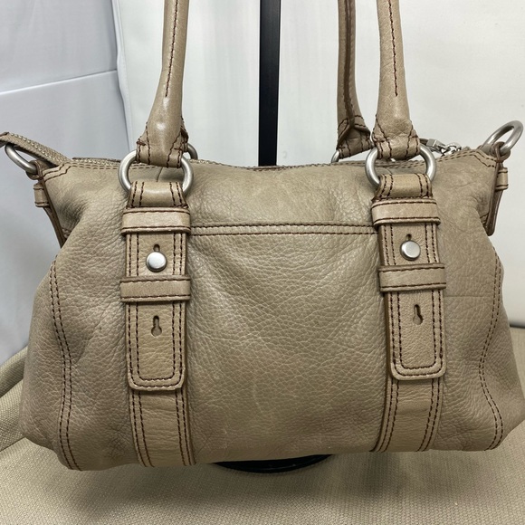 FOSSIL TAUPE PEBBLE-LEATHER SATCHEL - Picture 2 of 13